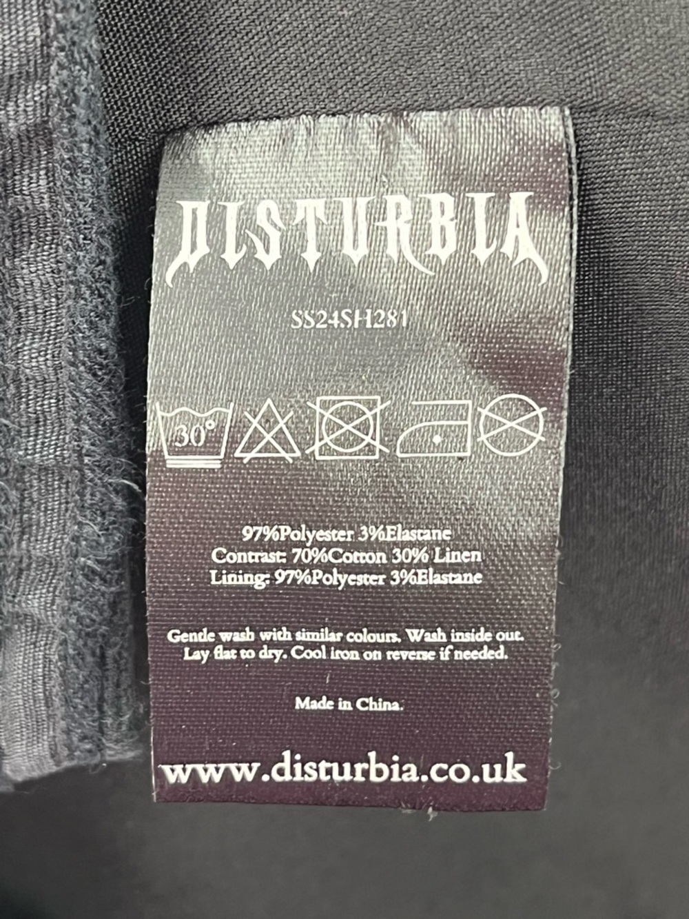 Disturba US 14 Mina Corset Midi Dress 0496 goth minimalist corset peasant - Picture 9 of 11